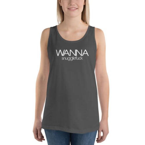 Wanna Snugglefuck - Naughty Tank Top - Charcoal