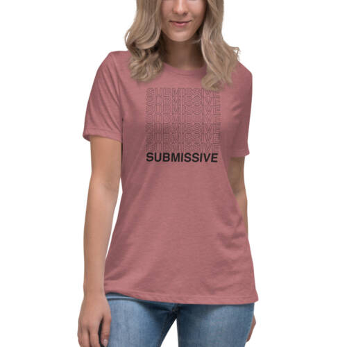 Submissive - mauve t-shirt for women - kinky - BDSM